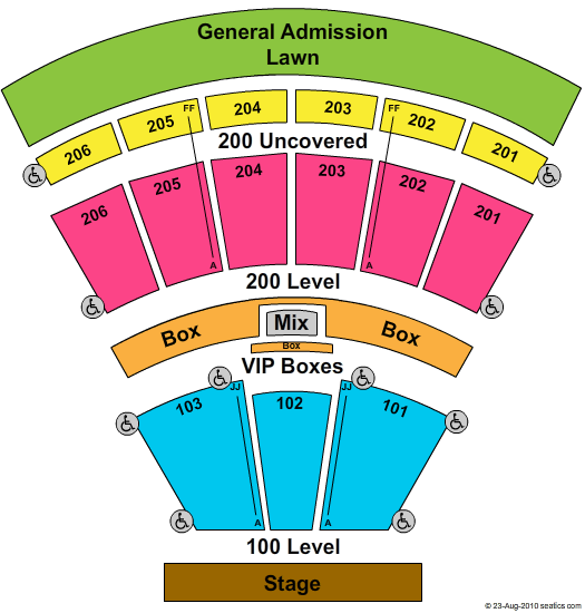 Toyota Pavilion At Montage Mountain Seating Chart